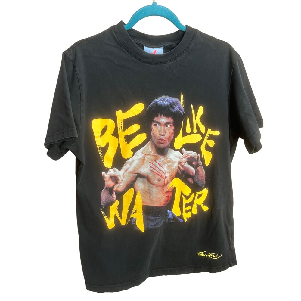 Bruce Lee Be Like Water Men Sz S Black T Shirt Martial Arts Y2K Streetwear